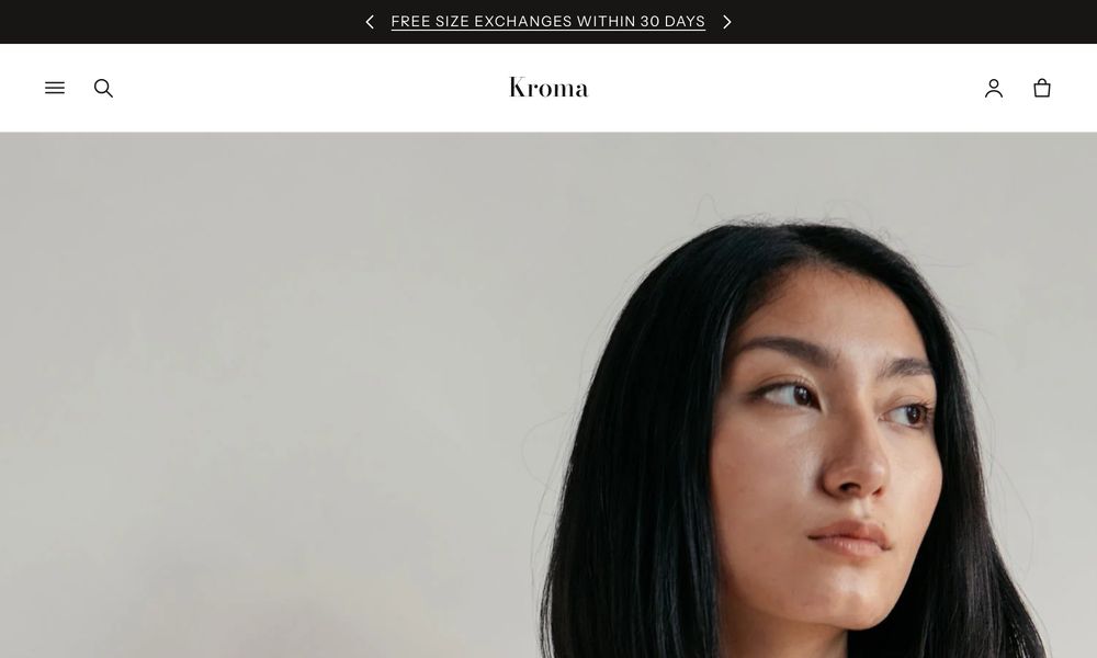 Home del tema Kroma per Shopify